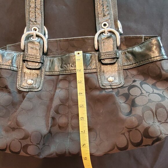Coach Soho Signature Black Canvas & Leather Tote - Picture 13 of 16